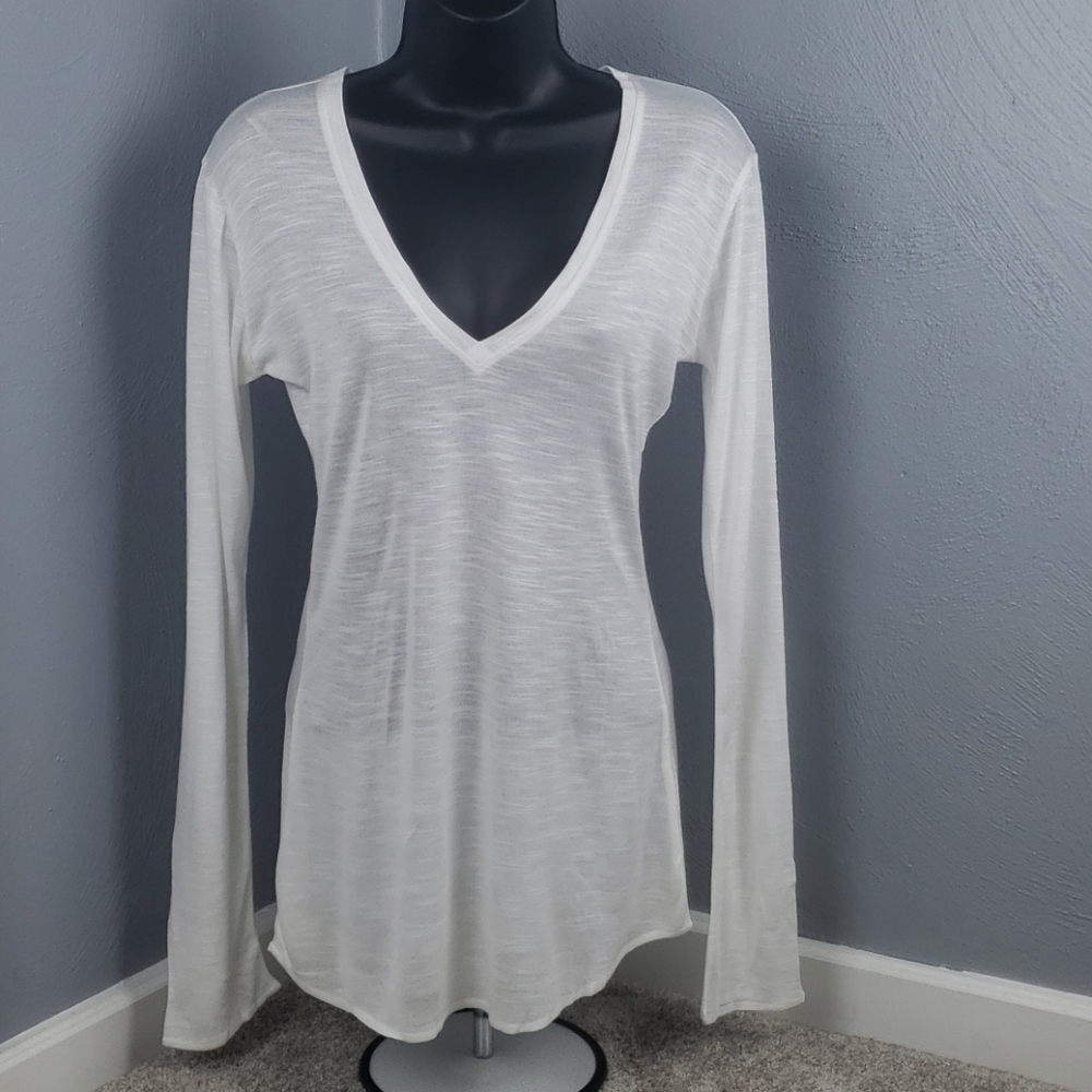 Revolver V-Neck Long Sleeve Burnout Tee
